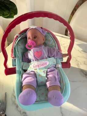 Lilac Doll with Carrier - Soft Infant Toy